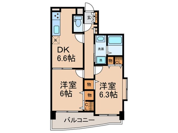 ベルメゾン花筐の物件間取画像